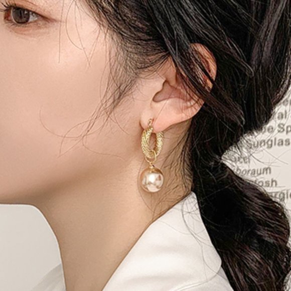 Metal Earrings Pearl Earrings ZB1092066 - Picture 3 of 6